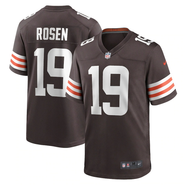 mens nike josh rosen brown cleveland browns game player jersey